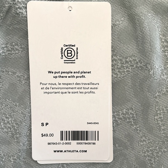 Athleta Momentum Tank. Beautiful Grey Green. Size Small. NWT. - Picture 7 of 7